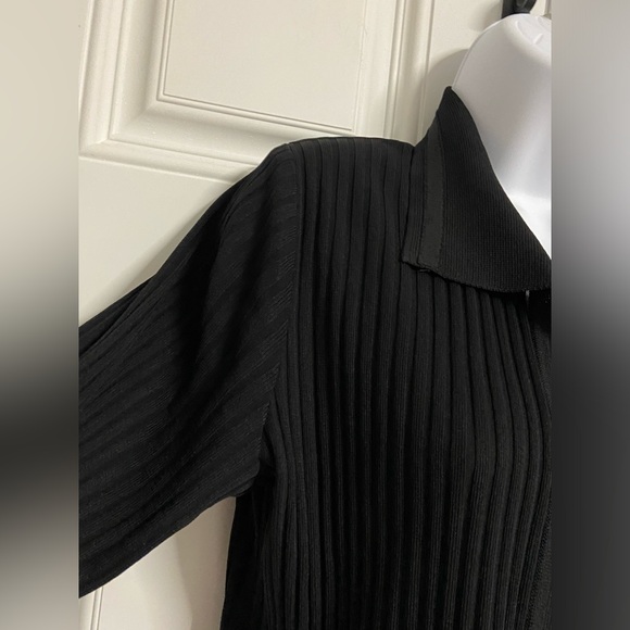 MISOOK Black Ribbed Open Front Cardigan Sweater - Picture 5 of 9